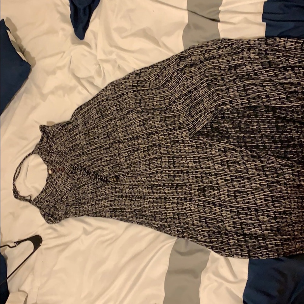 Pattern cross back maxi dress